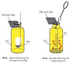 Phản ứng của Cl2 với Na và Fe