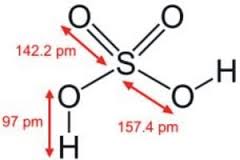 Cấu tạo phân tử H2SO4